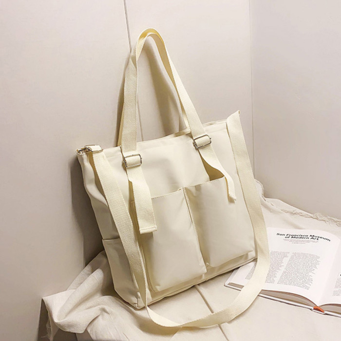 Ladies Shopping Fashion Zipper Shoulder Waterproof Large Capacity Handbag