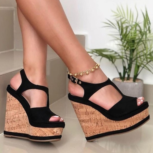 Open Toe Casual Platform Wedge Sexy Elegant High Heel Sandals