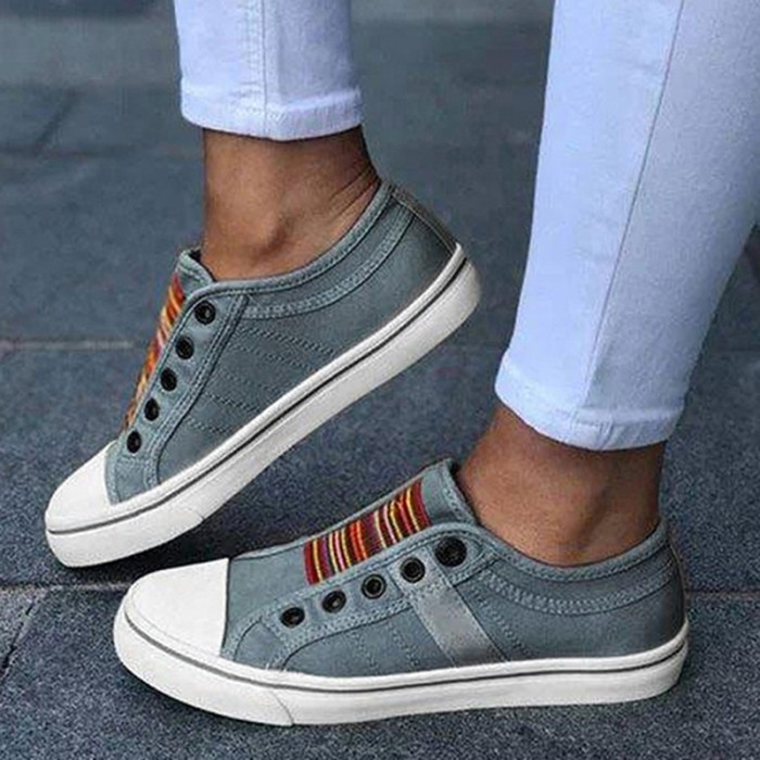 Flat Casual Low Top Sneakers Canvas Shoes