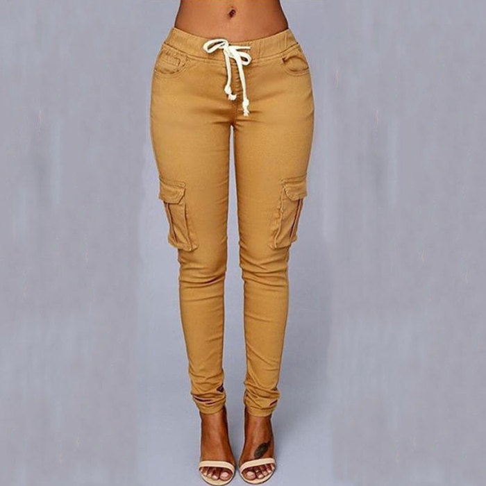Fashion Solid Color Oversized High Waist Jogging  Pants