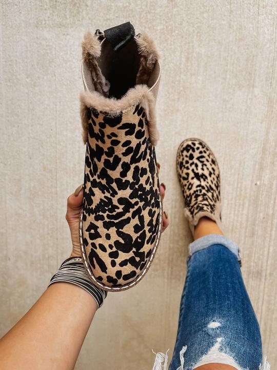 Women's Shoes Fashionable Leopard Print Casual  Ankle Boots