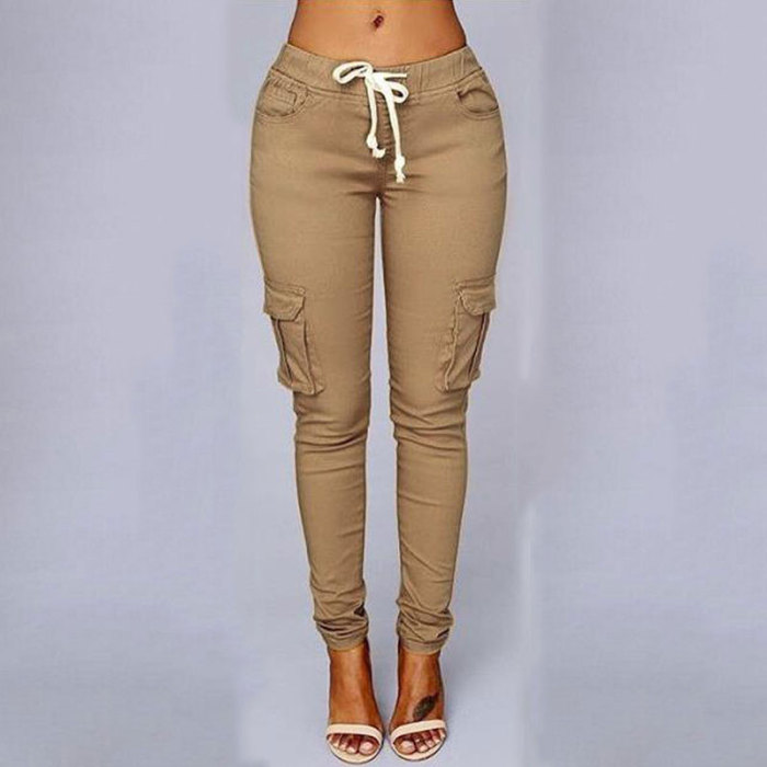 Fashion Solid Color Oversized High Waist Jogging  Pants