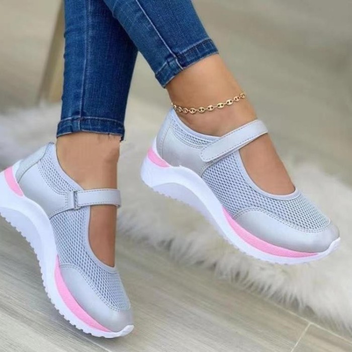 Women's Shoes Outdoor Breathable Mesh Casual Thick Sole  Sneakers