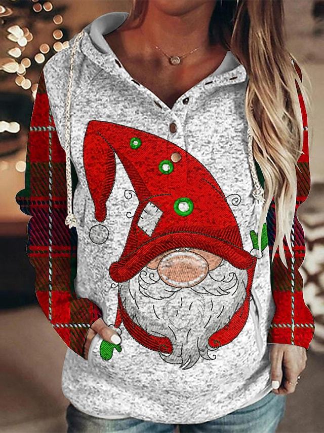 Merry Christmas Fashion Street Retro Casual Oversized Hoodies & Sweatshirts