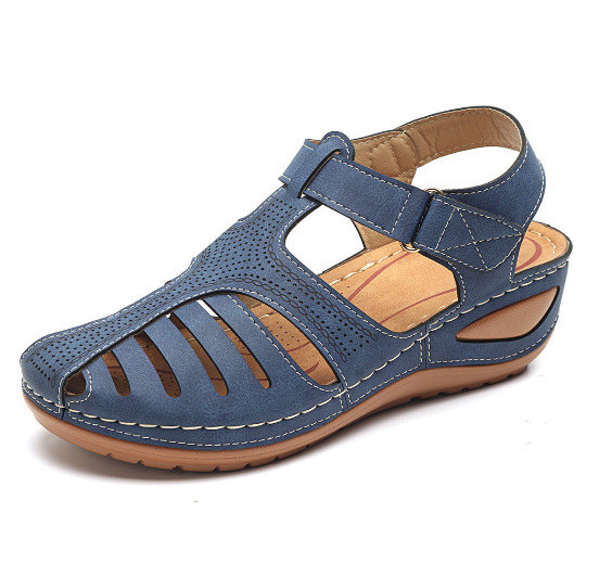 Women's Fashion Leather Retro Casual Platform Sandals