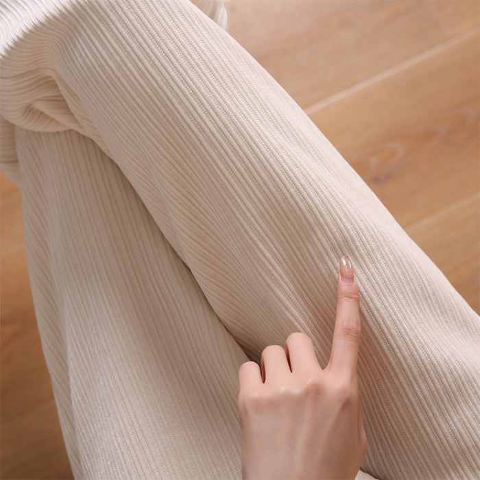 Fashion Warm Thick Corduroy High Waist Casual Cotton Loose Wide Leg Pants