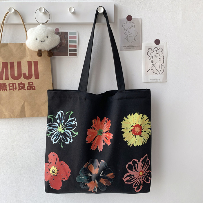 Canvas Shopping Eco-Friendly Reusable Large Capacity Casual Handbag