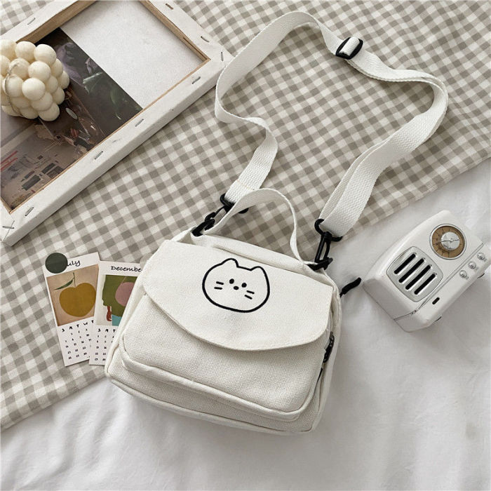 Fashion Canvas Multi-function Shoulder Messenger Phone Bag