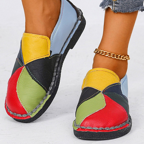 Leather Ballerina Hollow Leather Breathable Moccasin Casual Flat & Loafers