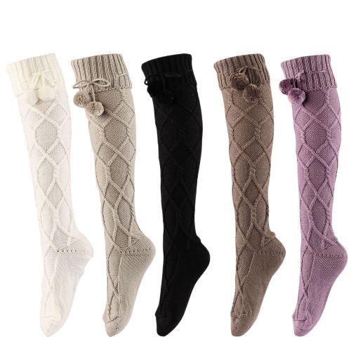 Fashion Warm Cotton Winter Thick Long Knit High Knee Socks