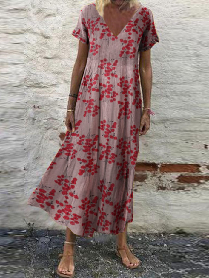 Oversized Stylish Floral Print Lounge Robe Maxi Dress