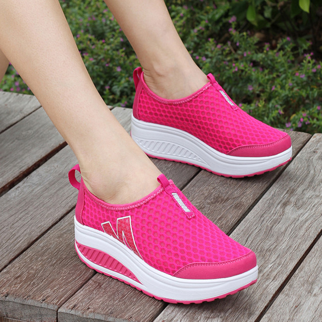 Women's Shoes Mesh Flat Thick Bottom Breathable Qianpo Breathable Flat  Sneakers
