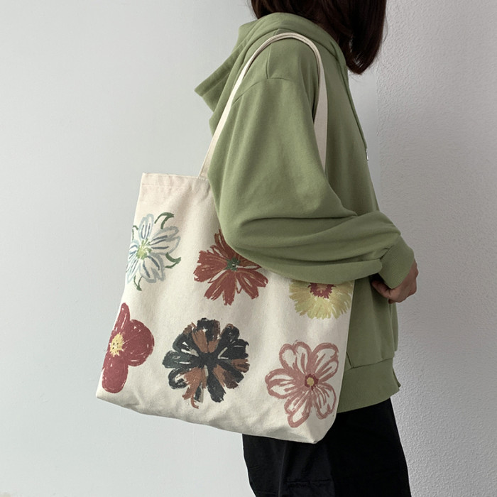 Canvas Shopping Eco-Friendly Reusable Large Capacity Casual Handbag