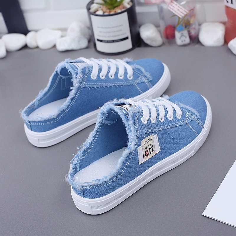 Women's Fashion Flat Casual  Lace-up  Canvas Shoes