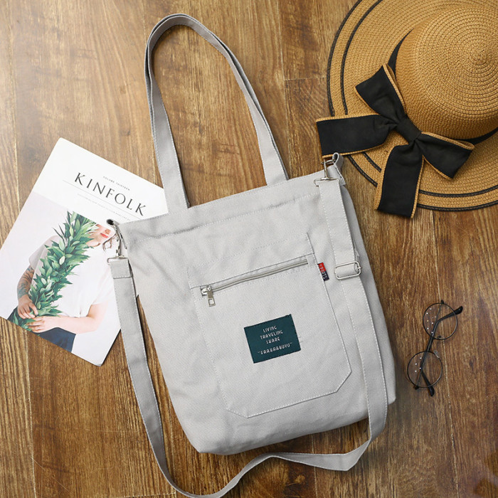 Fashion Zipper Soft Large Capacity Casual Buckle Shoulder Tote Bag