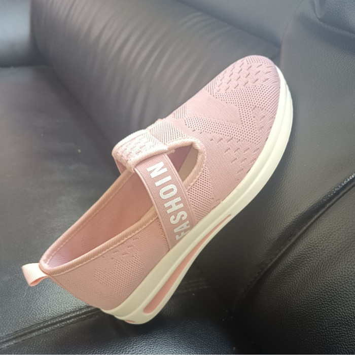 Fashion Breathable Mesh Round Toe Platform Casual Sneakers
