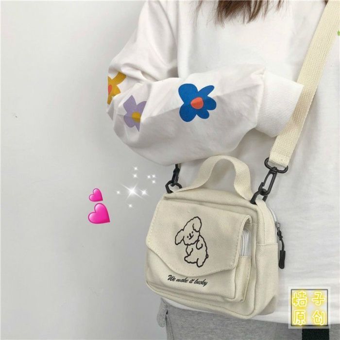 Fashion Canvas Multi-function Shoulder Messenger Phone Bag