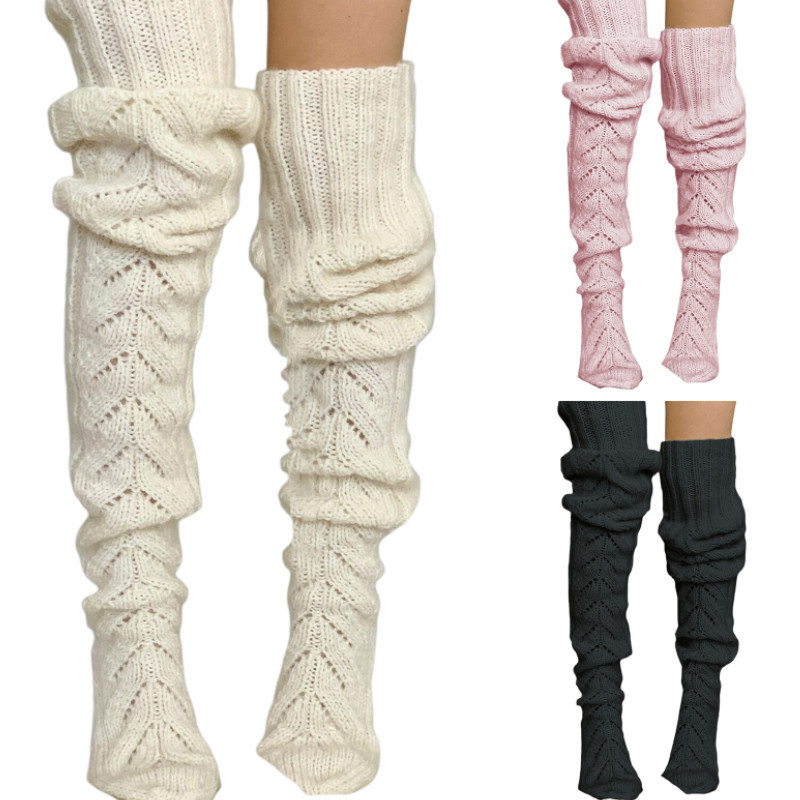 Ladies Knit Thigh Sexy Compression High Socks