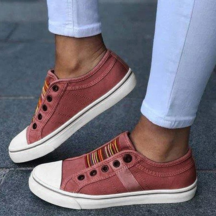 Flat Casual Low Top Sneakers Canvas Shoes