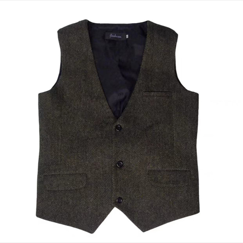 Men's Fashion Solid Color Suit Vest Punk Jacket V Neck Slim Fit Vest