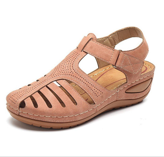 Women's Fashion Leather Retro Casual Platform Sandals