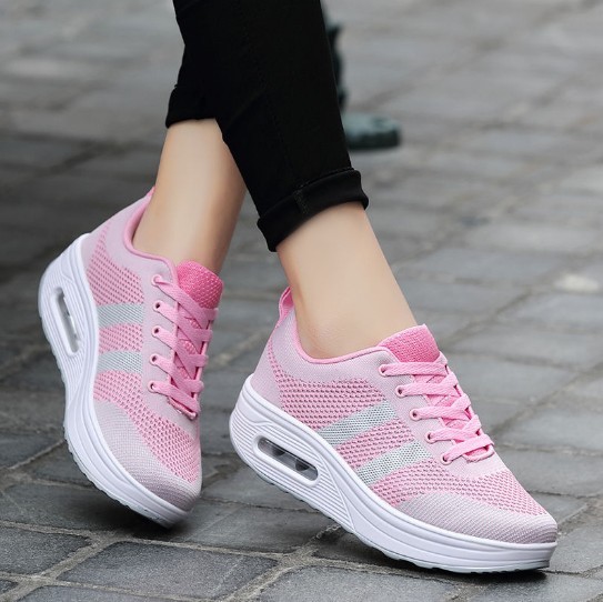 Women's Shoes Comfortable Flat Fly Woven Breathable Casual Hollow Out Sneakers