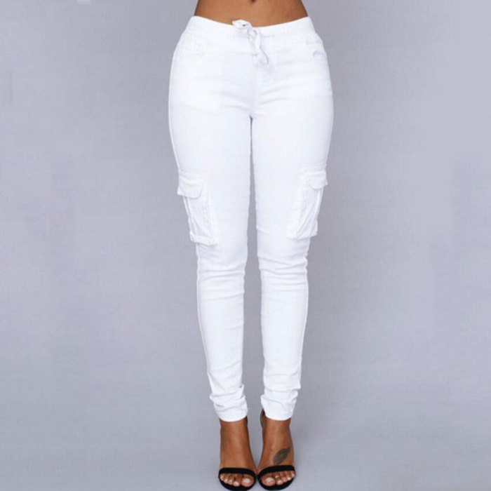 Fashion Solid Color Oversized High Waist Jogging  Pants