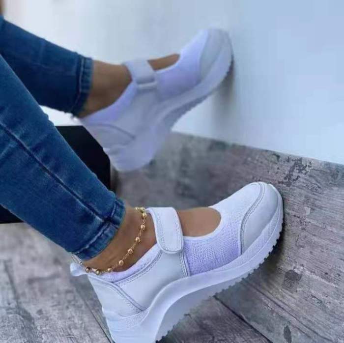 Women's Mesh Breathable Fashion Wedge Platform Casual Sneakers