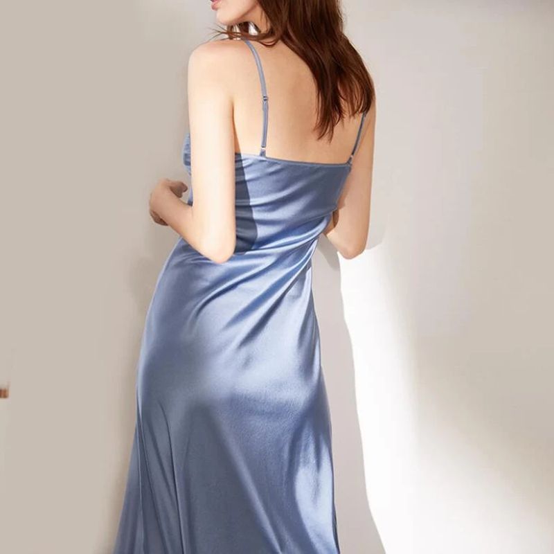 Elegant Fashion Adjustable Straps Satin Party Sexy  Casual Dress