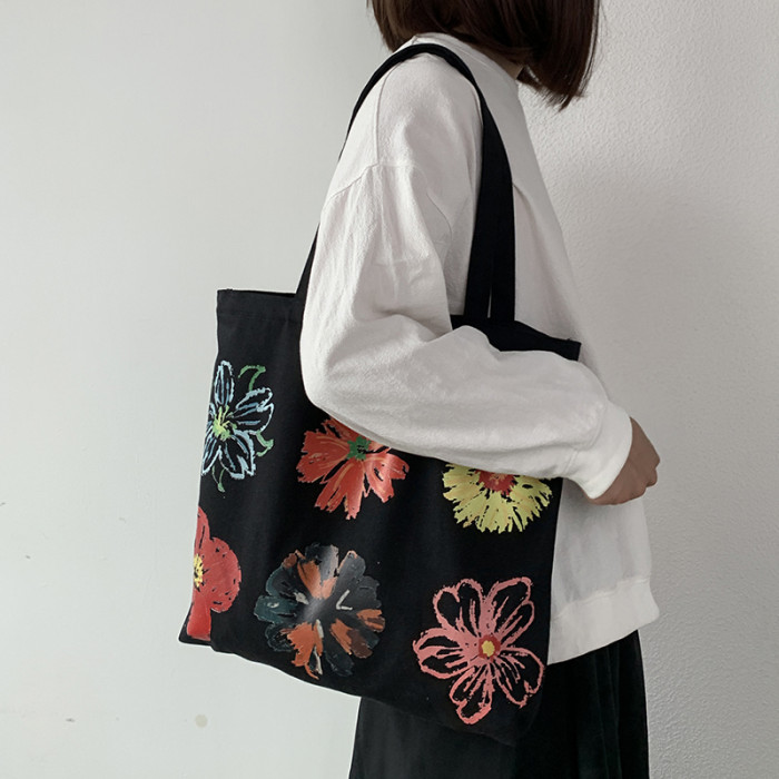 Canvas Shopping Eco-Friendly Reusable Large Capacity Casual Handbag