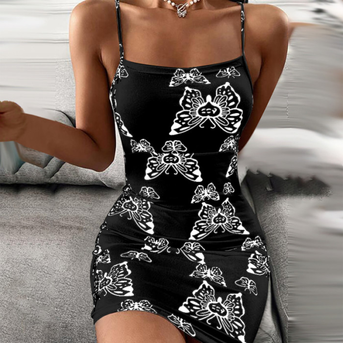 Sexy Skinny Sleeveless Bodycon Evening Solid Color Halter Mini Dress