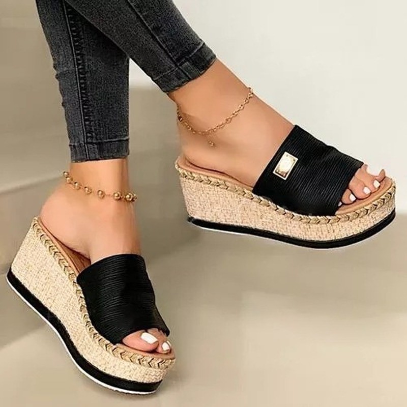 Women's Thick Sole Wedge Fashion Casual Summer Slippers