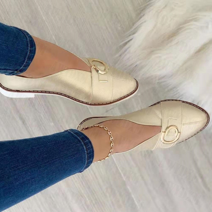Women's Fashion Pointed Toe Pump Loafers