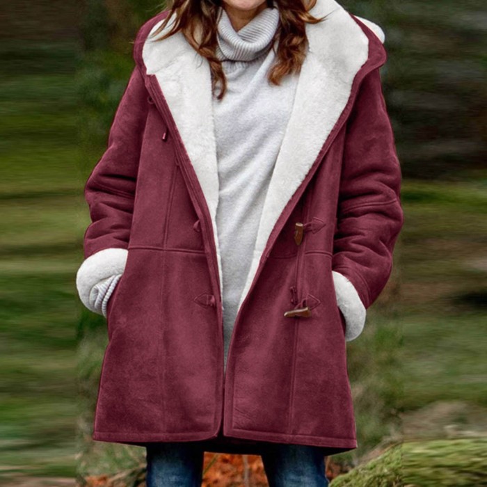 Women's Seasonal Warm Plush Irregular Loose Coat