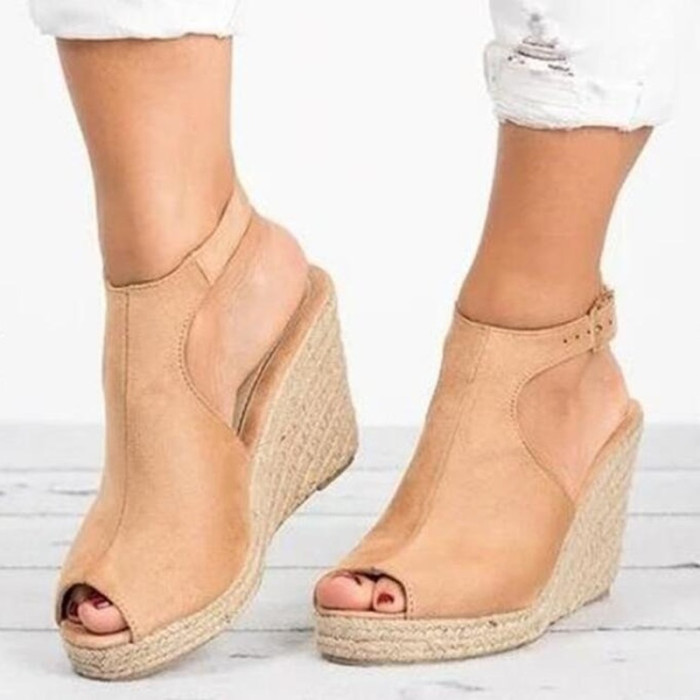 Sandalias De Ladies Plus Size 35-43 Platform Wedge Clog Sandals
