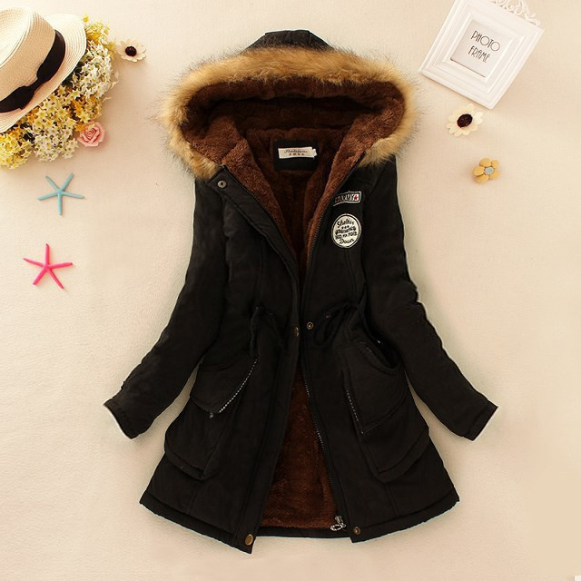 Women's Fashion Warm Solid Color Coat Tops