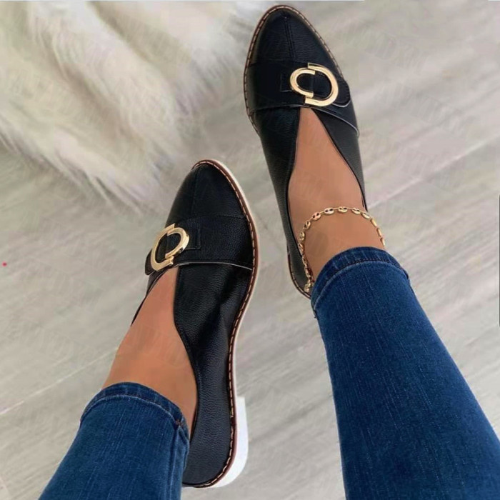 Women's Fashion Pointed Toe Pump Loafers