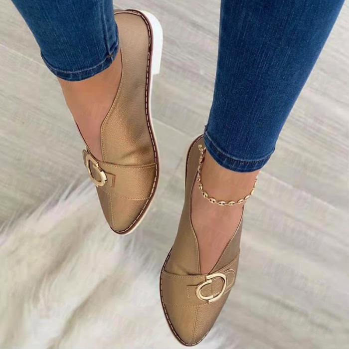 Women's Fashion Pointed Toe Pump Loafers