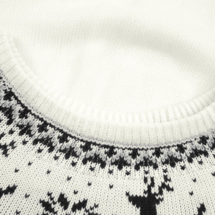 Retro Pattern Christmas Long Sleeve Loose Warm Sweater