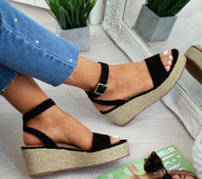 Summer Platform Strap Gladiator Wedge Casual Open Toe Sandal