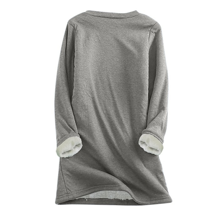 Women's Casual Printed Thick Velvet Round Neck Paul Fashion  Sweatshirts