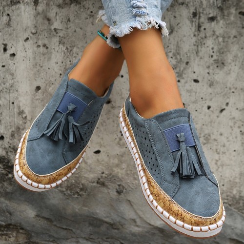 Casual Shoes Women's Tassel Slip On Flat Shoes