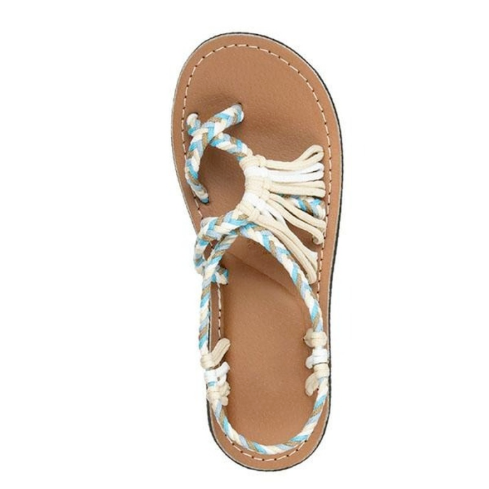 Color Matching Knot Beach Roman Casual Comfortable Flip Flop Sandals