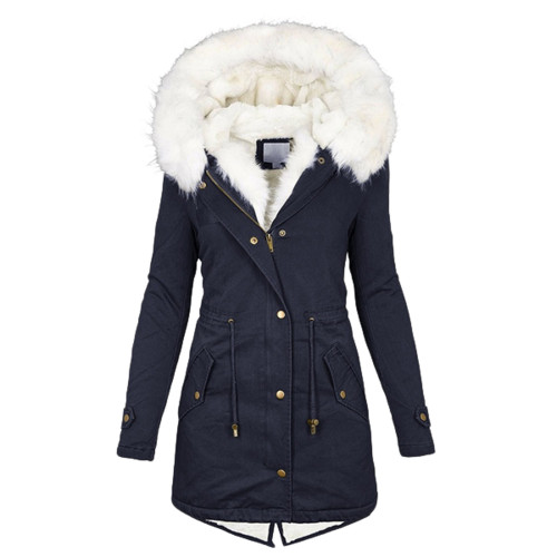 Women's Fashion Warm Thick Hooded Parka Cotton Jackets Coat