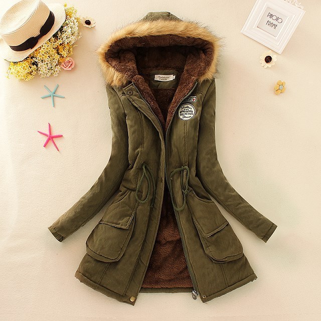 Women's Fashion Warm Solid Color Coat Tops