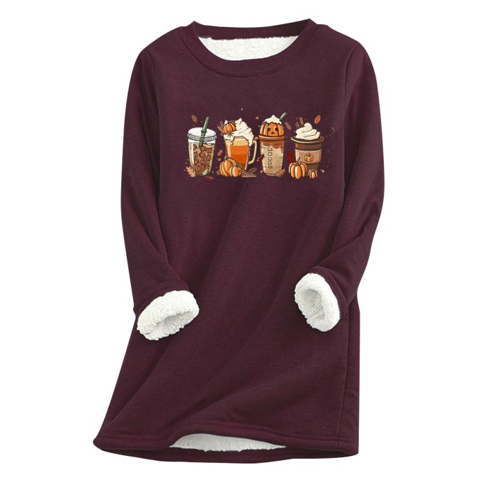 Warm Thickened Sheep Sweater O-Neck Wool Top Thermal Sweatshirts