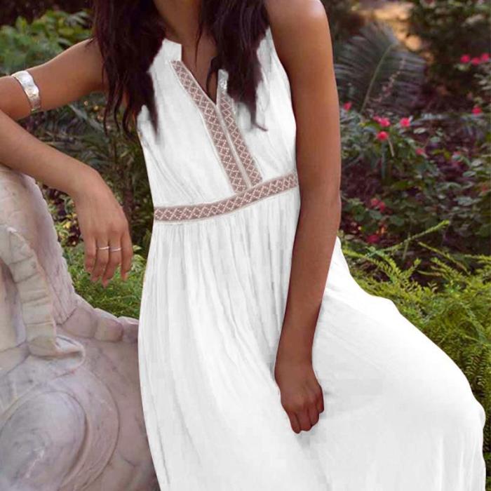 Fashion Sleeveless Resort Casual Maxi Dress