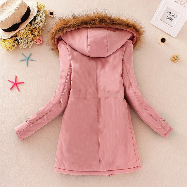 Women's Fashion Warm Solid Color Coat Tops