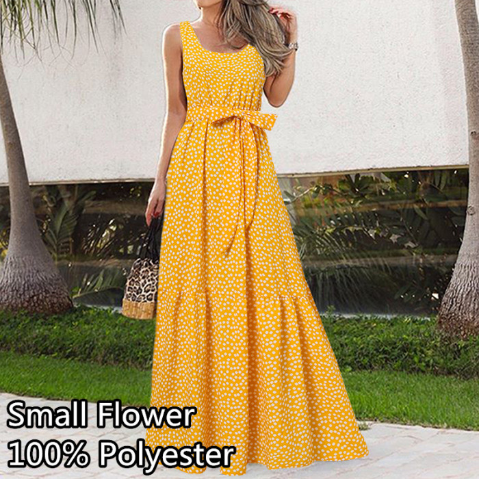 Fashion Elegant Party Sleeveless Sexy Bohemian Casual Swing Maxi Dress