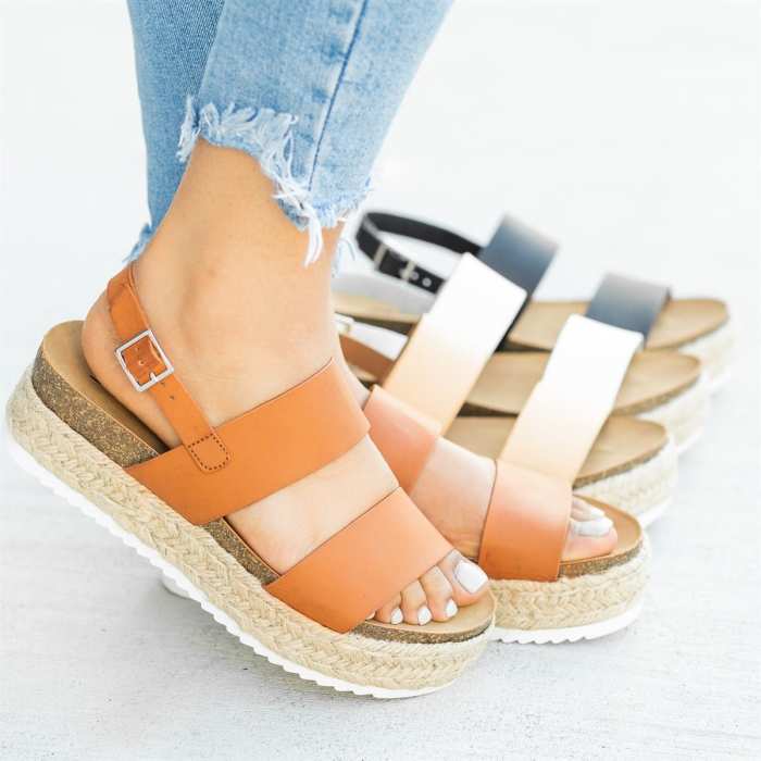 Trendy Wedge Platform Casual Sandals